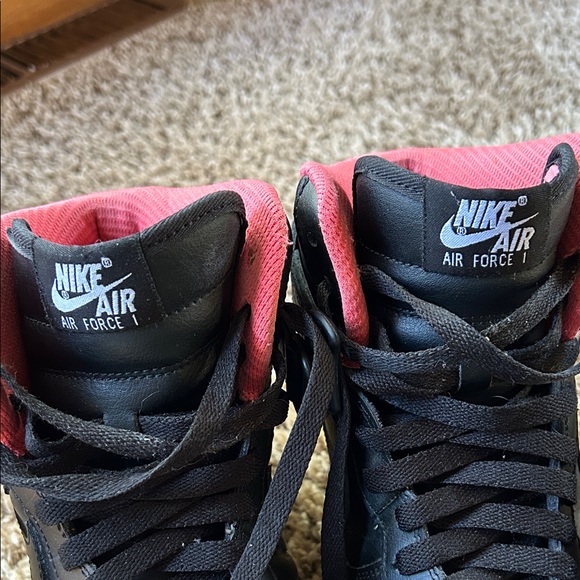 Nike Air Force 1 Black with Pink and Gum Sole - Picture 2 of 8